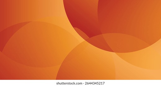 Smooth gradient design with flowing curves and digital layers. futuristic circle orange modern design vector illustration