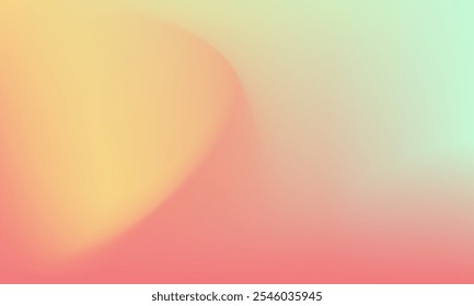 A smooth gradient featuring vibrant coral pink, soft peach, and refreshing mint green hues. This design radiates warmth and freshness, ideal for modern, uplifting visuals