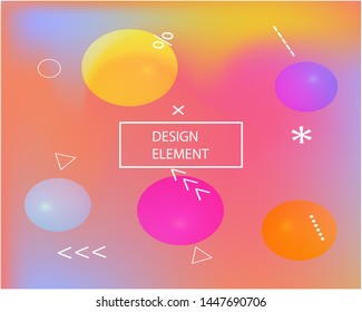 Smooth gradient mesh background. Colorful backdrop with bright rainbow colors. Vector illustration vintage. Pink modern abstract backdrop for mobile app and user interface.