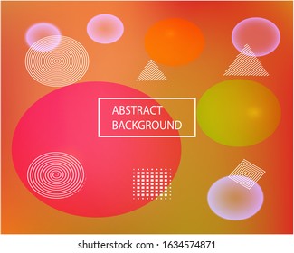Smooth gradient mesh background. Colorful backdrop with colored bubbles and white shapes. Vector illustration art. Blue modern abstract design for mobile app and user interface.