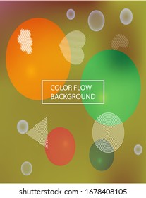 Smooth gradient mesh background. Colorful backdrop with colored bubbles and white shapes. Vector illustration flyer. Red modern abstract design for mobile app and user interface.