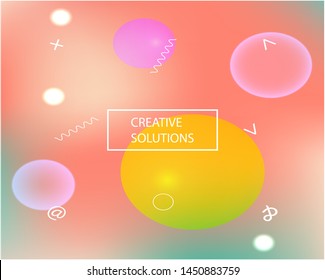 Smooth gradient mesh background. Commercial backdrop with simple muffled colors. Vector illustration pastel. Pink modern abstract backdrop for mobile app and user interface.
