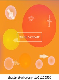 Smooth gradient mesh background. Commercial backdrop with colored bubbles and white shapes. Vector illustration art. Blue modern abstract design for mobile app and user interface.