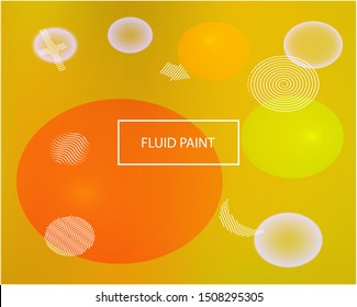 Smooth gradient mesh background. Creative backdrop with colored bubbles and white shapes. Vector illustration theme. Orange modern abstract design for mobile app and user interface.