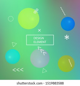 Smooth gradient mesh background. Dynamic backdrop with colored bubbles and white shapes. Vector illustration layout. Blue modern abstract design for mobile app and user interface.