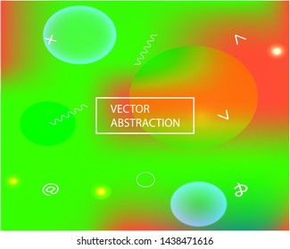 Smooth gradient mesh background. Flat backdrop with bright rainbow colors. Vector illustration theme. Green modern abstract backdrop for mobile app and user interface.