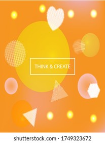 Smooth gradient mesh background. Flat backdrop with colored bubbles and white shapes. Vector illustration art. Blue modern abstract design for mobile app and user interface.