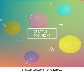 Smooth gradient mesh background. Futuristic backdrop with simple muffled colors. Vector illustration layout. Green modern abstract design for mobile app and user interface.
