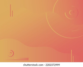 Smooth gradient mesh background with geometric shapes vector design. orange color theme warm tones. clean professional modern futuristic horizontal background design.