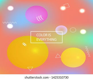 Smooth gradient mesh background. Vector illustration flyer. Liquid backdrop with bright rainbow colors. Pink modern abstract backdrop for mobile app and user interface.