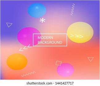 Smooth gradient mesh background. Vector illustration elements. Flat backdrop with bright rainbow colors. Pink modern abstract backdrop for mobile app and user interface.