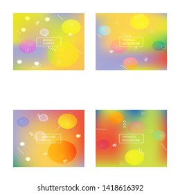 Smooth gradient mesh. EPS. Vector illustration layout. Juicy splash and spreading spot. Yellow vector gradient mesh with soft acrylic transitions.