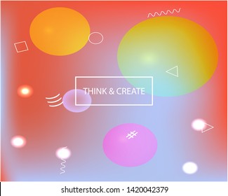 Smooth gradient mesh. EPS. Vector illustration cover. Juicy splash and spreading spot. Blue vector gradient mesh with soft acrylic transitions.