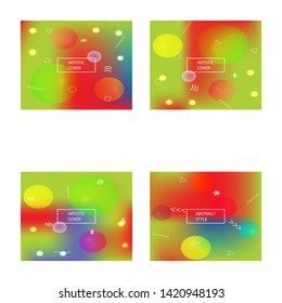 Smooth gradient mesh. Interesting splash and spreading spot. EPS. Vector illustration space. Green vector gradient mesh with soft acrylic transitions.