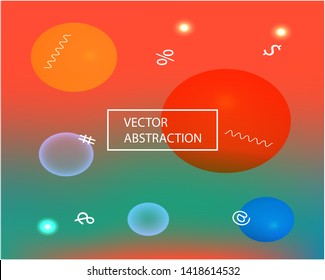 Smooth gradient mesh. Original splash and spreading spot. EPS. Vector illustration design. Red vector gradient mesh with soft acrylic transitions.