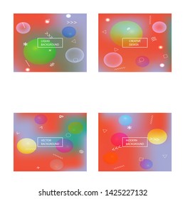 Smooth gradient mesh. Random splash and spreading spot. EPS. Vector illustration flat. Red vector gradient mesh with soft acrylic transitions.