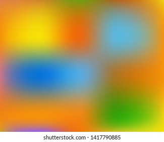 Smooth gradient mesh. Strange splash and spreading spot. EPS. Vector illustration flyer. Orange gradient various elements that form multicolored blurred graphics.