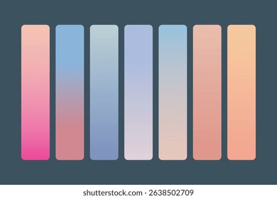 smooth gradient set in isolated background