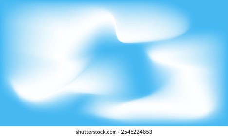 Smooth gradient sky background with soft blue and white shades. Perfect for light and airy seasonal banners. Vector