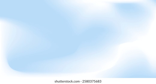 Smooth gradient sky background with soft blue and white shades. Perfect for light and airy seasonal banners. Pastel vector illustration