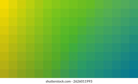 Smooth gradient striped background. Featuring horizontal transition of colors from bright yellow, through lush shades of green, to a deep calming blue.