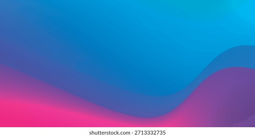 Uma transição suave de gradiente de rosa vibrante para azul profundo, criando um fundo abstrato moderno e fluido.