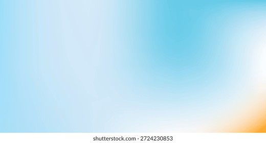 Um gradiente suave de azul claro para laranja suave, criando uma atmosfera calmante e etérea.