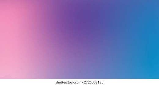 Ein glatter Farbverlauf, der von sanftem Rosa zu lebendigem Lila übergeht und schließlich zu kühlem Blau wird, wodurch ein moderner und visuell ansprechender abstrakter Hintergrund entsteht.