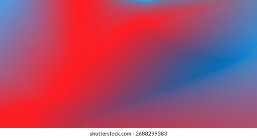 Um gradiente suave faz a transição do vermelho brilhante para o azul profundo e o roxo, criando uma mistura de cores abstrata visualmente atraente.