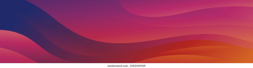 Smooth gradient wave background, perfect for creating modern banners, social media visuals, and presentation designs