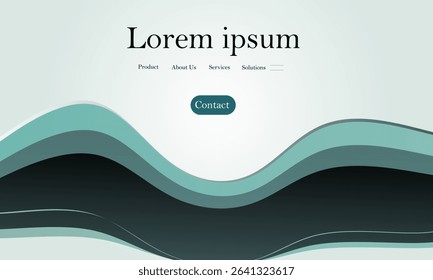 Smooth Gradient Wave Business Abstract Background Vector, Elegant Presentation Design EPS.