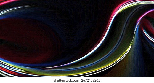 ondas de gradiente suaves que mesclam o roxo profundo, o magenta e os tons de azul. Traçados texturizados suaves criam um fundo fluido sonhador e moderno