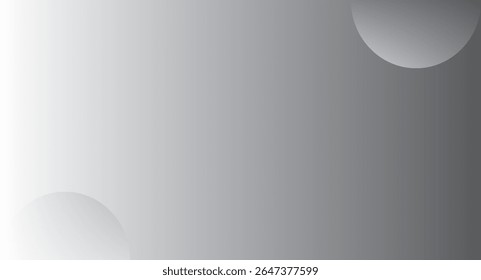 A smooth gray gradient background with two semi-circular shapes, one in the bottom left and another in the top right. The gradient transitions from light to dark.