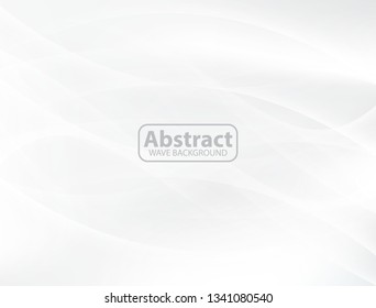Smooth gray and white wave background. Modern design.
