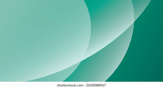 Smooth green abstract background with soft overlapping curved shapes and gradients. Ideal for eco, health, technology, and modern minimalist design themes
