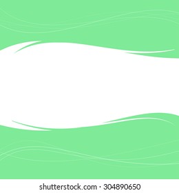 smooth green abstract swoosh waves with soft lines and blank space. vector illustration