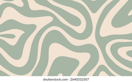 Smooth Green Flow: Abstract Creamy Background with Organic Fluid Shapes, Wavy Pattern Design for Modern Style Aesthetics, Serene Visuals and Artistic Presentation
