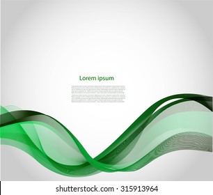 Smooth green lines on gray background