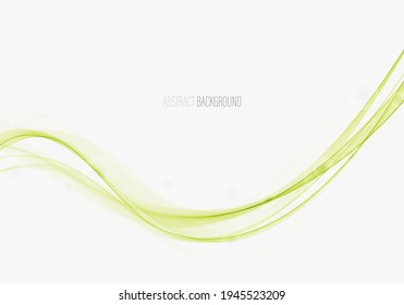 Smooth green wave background Wave green flow