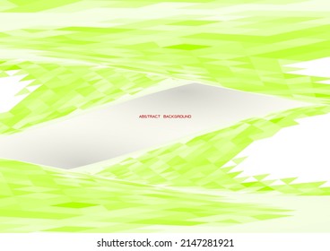 Smooth green wave triangle with solft light background,modern abtract template
