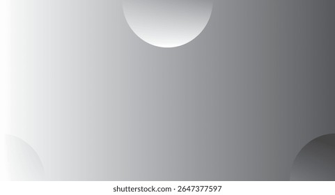 A smooth grey gradient background with white, semi-circular shapes. The design is minimalist and modern.