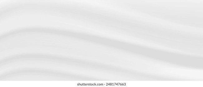 Fondo de onda gris liso. Sutil textura de líneas de curva plateadas. Abstractas Plantilla gris para Diseño gráfico, medicina, tecnología, Fondo de pantalla cosmético, póster, flyer, folleto. Vector con patrón gris ancho