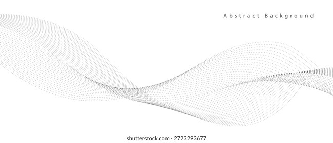 Composição abstrata de linhas onduladas cinzentas suaves