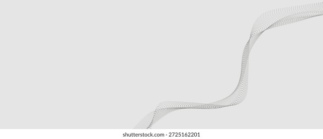 Composição abstrata de linhas onduladas cinzentas suaves