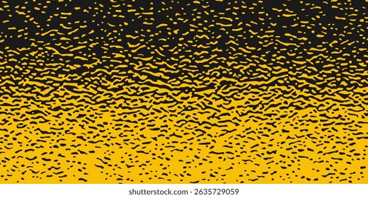 Vetor de textura grunge de meio-tom suave. Textura de sobreposição danificada. Efeito de textura macia abstrata. Preto isolado em ouro. Ilustração dinâmica do vetor EPS10