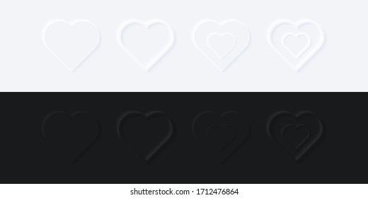 Smooth Hearth Neumorphism Button UI