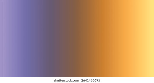 Smooth horizontal gradient background with soft transition from violet purple to warm orange and golden yellow – bold, creative, and vibrant design ideal for fashion, art, or digital branding.