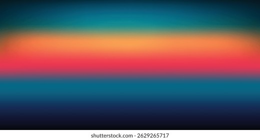 Smooth horizontal gradient background with warm and cool colors blending from teal to orange and black