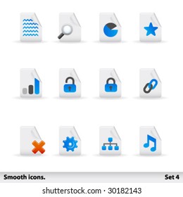 Smooth icons. Set 4. Files.
