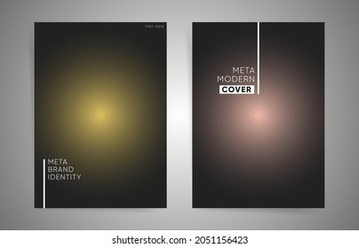 Smooth lamp light effect black background cover design template. Vector black gradient minimal design for poster, covers, brochures, placard, presentation. Futuristic trendy graphic design.